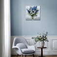 thumbnail image 2 of Blue and White Flower Wall Art, Bathroom Floral in vase Canvas Print Nature Scenery Wall Art for Living Room Bedroom Wall Painting Decoration Modern Artwork, 2 of 6