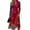 Wine, variant on Women's Floral Maxi Dresses Plus Size Flowy Casual V Neck Wrap Dress Long Loose Casual Floral Dresses