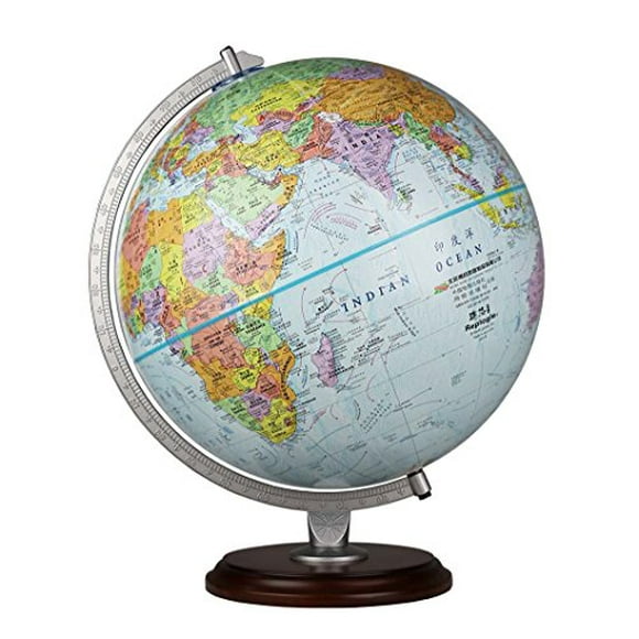 Replogle Concord, Blue Ocean Bilingual World Globe, English and Chinese Text(12"/30cm Diameter) Made in USA