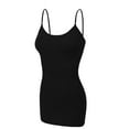 thumbnail image 2 of Women & Juniors Basic Layering Built in Bra Spaghetti Strap Long Cami Top Tank, 2 of 5
