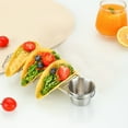 thumbnail image 5 of Outoloxit Stainless Steel Taco Holders Set of 6 with Sauce Cups for Serving & Organizing Tacos Burritos Sandwich Party Dishwasher Safe, 5 of 6