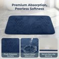 thumbnail image 3 of REGALWOVEN Shaggy Bathroom Rug, Ultra Thick Absorbent Plush Bath Mat, Non-Slip Soft Microfiber Carpet for Shower and Vanity Navy Blue 24" x 16", 3 of 6