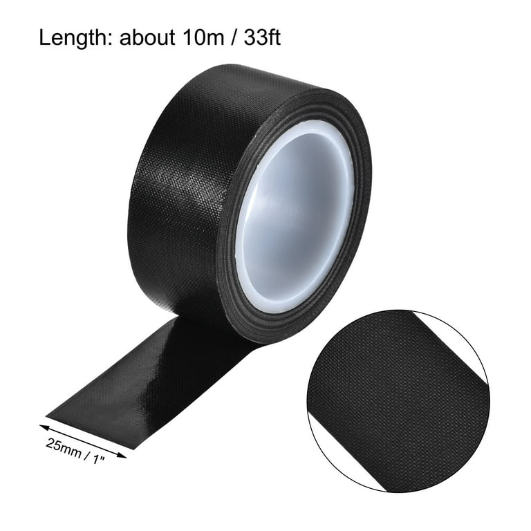 50m-20mm Black Lycra Fabric Tape Waterproof Heat Welding Hot Melt