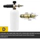 thumbnail image 2 of Lavor/Parkside/Spear and Jackson Foam Cannon Pressure Washer Foam Lance, Brass Parts, Adjustable Concentration, Adjustable Spray Range 1L, 2 of 5
