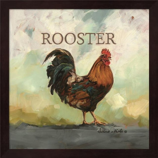Metaverse R958839-0120000-AEAAAADAN4 13,25 x 13,25 Po Raligh le Coq Encadrée Wall Art par Bonnie Mohr