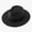 Black, variant on Men's Wide Brim Straw Fedora Hat Breathable Summer Cowboy Hat for Outdoor Beach Travel Fishing and Gardening