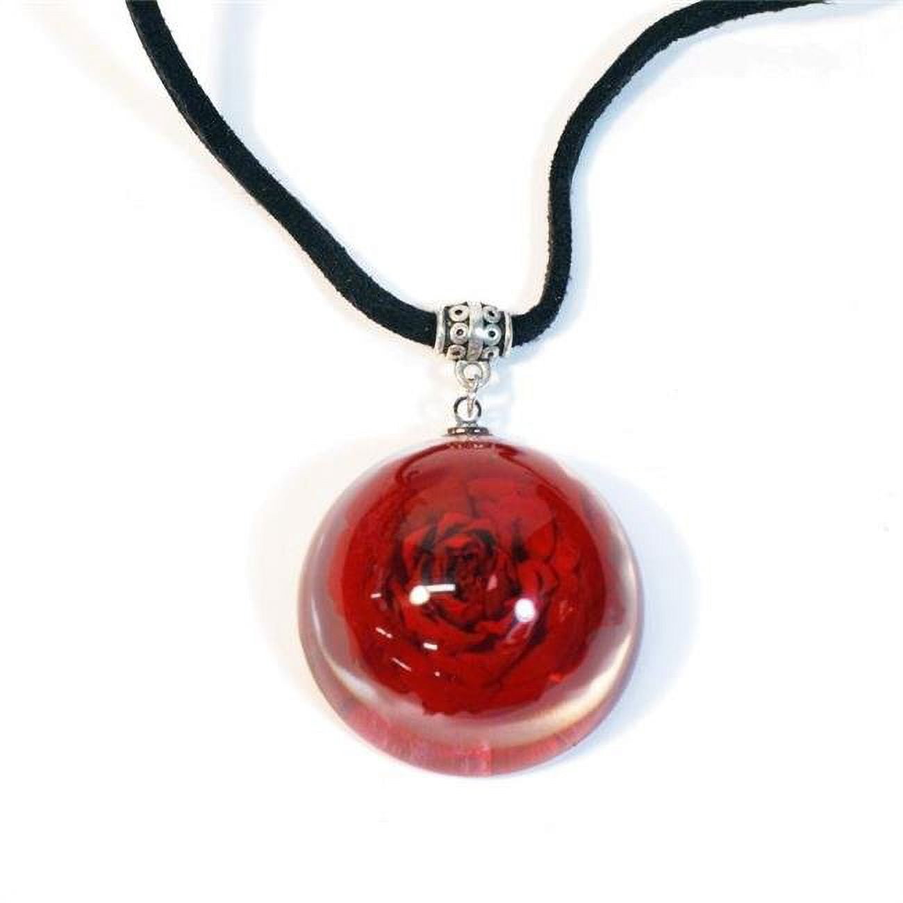 ED Speldy East FPR304 Real Rose Necklace, Red