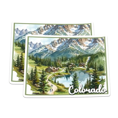 (2 Pack) Colorado State Shape Magnets - CO State Magnet - Choose from 50 States - 5" On Longest Side - Premium Magnet - for Cars, Refrigerators, Toolboxes - Made in USA - MAG1243