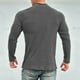 thumbnail image 4 of pstuiky Camisas casuales de manga larga para hombre, Blusas casuales de manga larga con cuello redondo y color liso para hombre camisetas de hombre xxxl, 4 of 6