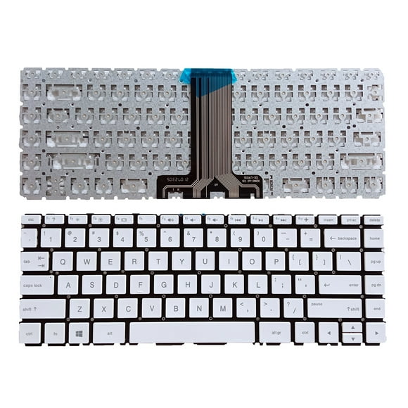 Maoww Clavier Blanc Espacement Clair Appareil d'Entrée Toetsenbord Clavier Surface Lisse Remplacement pour Pavillon 14-BS