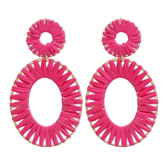 BNNG Pink Heart Earrings Hot Pink Earrings For Women Lover Earrings Earrings Rectangle Dangle Earrings Tassel Earrings For Women Lightweight Statement Jewelry Acrylic Drop Earrings