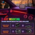 thumbnail image 4 of MICTUNING P1s RGB 6 Gang Switch Panel, Multifunction Toggle Momentary Strobe Pulsed Switch Pod with Backlit Off 5 Level Brightness Circuit Control Relay System Box f, 4 of 7
