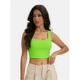 thumbnail image 6 of Women's Square Neck Crop Top Basic Sleeveless Fitted Tank Top Casual Cami, 6 of 6