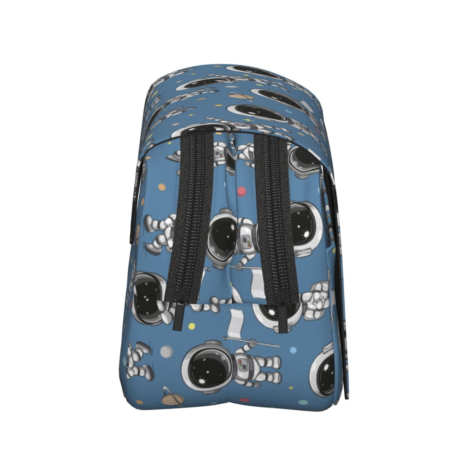 Rateoe Astronaut Pattern Double Clamshell Pen Case, Storage Organizer with Two Zipper Compartments– Holds Up to 50 Pencils & Pens
