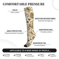 thumbnail image 3 of Lsque Indian Paisley Pattern Sport Compression Socks for Men & Women 15-20 mmHg Knee High Nurse Pregnant Running Medical and Travel Athletic, 3 of 6