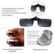 thumbnail image 1 of JESSIEDANTON Polarized Clip-on Flip Up Metal Clip Rimless Sunglasses, Lightweight, XL Size, Set of 2 PCS (Black + Yellow) CAXMAN CAXMAN, 1 of 2