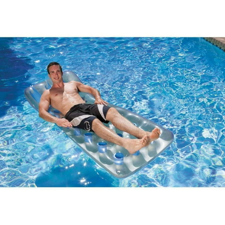 Poolmaster French Pocket Swimming Pool Mattress Float - Blue