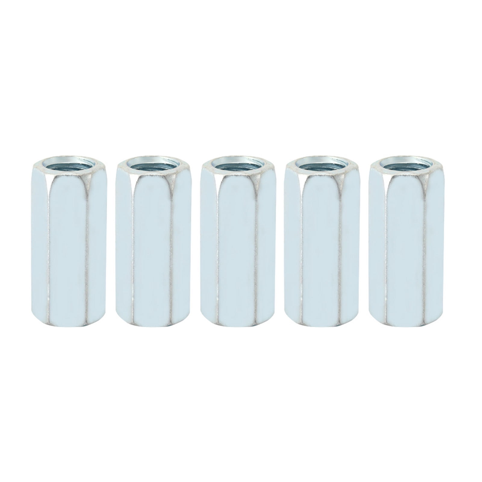 5-Pack M6 X 40mm Long Hex Coupling Nuts – Galvanized Steel Threaded Standoffs For Construction, Machinery & DIY Projects - View #4