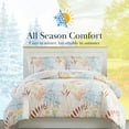 thumbnail image 4 of Southshore Fine Living, Inc. 3-Piece King or California King Size Comforter Set with 2 King Size Pillow Shams, Brushed Microfiber, Down Alternative King Bedspread; Tropical Leaf Cream, 4 of 8