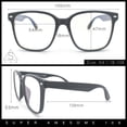 thumbnail image 3 of Classic Nerdy Oversized Horn Rim Blue Light Filter Screen Glasses [Black], 3 of 8