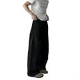 thumbnail image 2 of Men's Wide Leg Baggy Sweatpants Vintage Track Pants with Pockets Casual Streetwear,Black M, 2 of 4