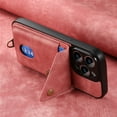 thumbnail image 3 of Nalacover for Samsung A14 5G, Slim Case Wallet with Credit Card Holder, Back Flip Premium Leather Magnetic Clasp Kickstand Wirst Hand Strap Shockproof Cover for Samsung Galaxy A14 5G, Pink, 3 of 7