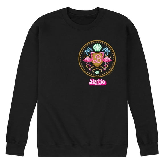 Barbie the Movie - Barbie Crest Full Color - Men's Crew Neck Fleece Pullover