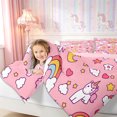 thumbnail image 3 of Manfei Cute Rainbow Unicorn Twin Comforter Sets 2pcs,Cartoon Starry Sky Bedding Set,1 Comforter and 1 Pillowcase,Reversible, 3 of 6