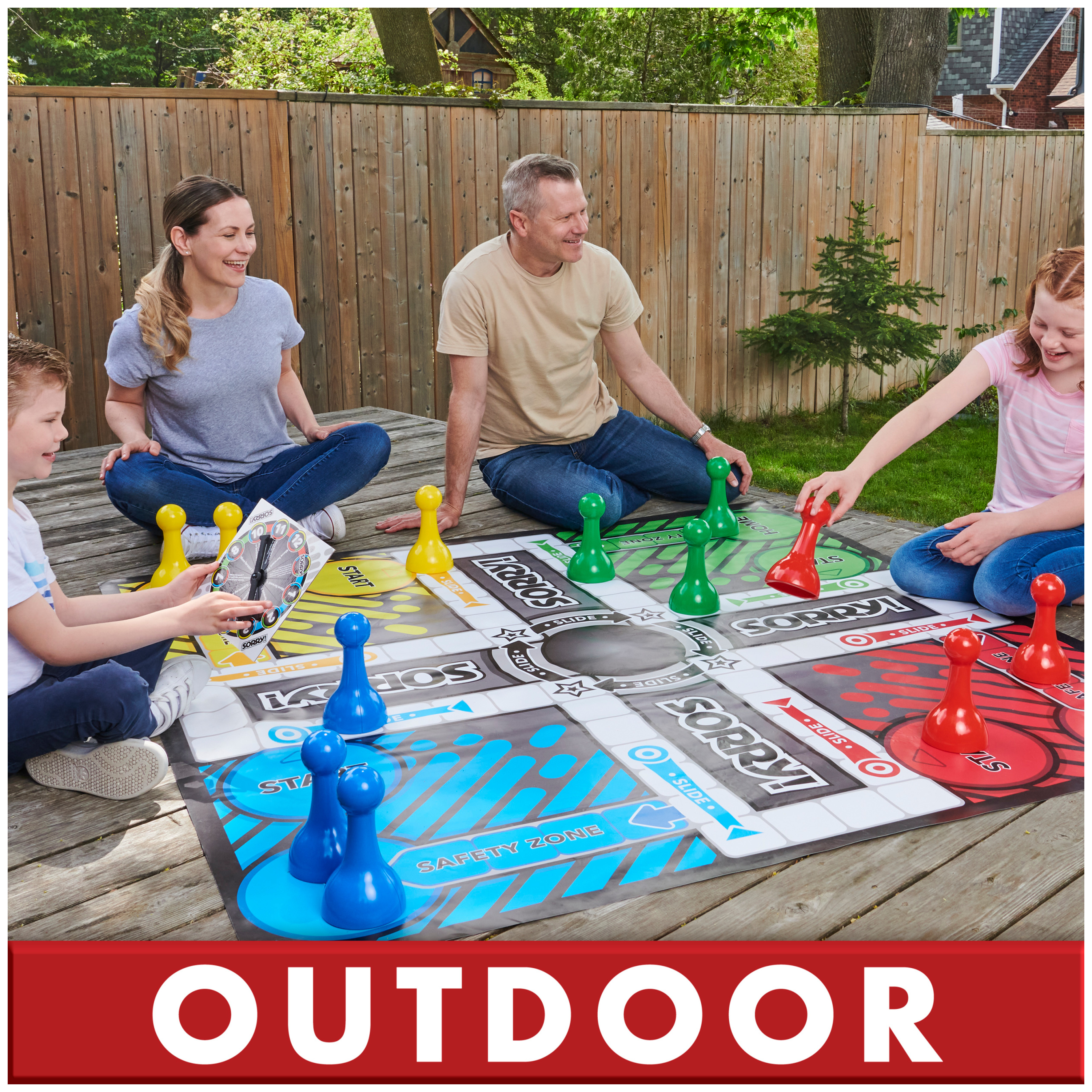 Sorry Board Game, Giant Edition Family Indoor Outdoor, For Kids 6 & Up -  Walmart.com
