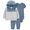 Blue, variant on Carter's Child of Mine Baby Boy Cardigan Outfit Set, 3-Piece, Sizes 0/3-24 Months