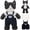 Cow Cat-Black, variant on 15.7" Teddy Bear Stuffed Animal Cute Stuffed Bear with Dress Plush Toy