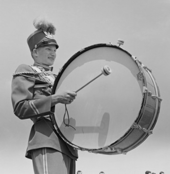 Drummer of marching band Poster Print (24 x 36)