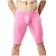 thumbnail image 2 of Mens Compression Shorts Stretchy Slim-Fit Shapewear Underwear Boxer Briefs Long Leg Solid Mid Waisted Moisture-Wicking Yoga Workout Short Clearance, 2 of 6