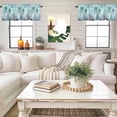 thumbnail image 4 of Summer Oceans Valance Curtain Teal Blue Jellyfish Corals Starfish Marine Life Window Valances Rod Pocket Short Curtains Window Treatments for Kitchen Bedroom Bathroom Laundry 54" x 18", 4 of 9