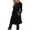 Black, variant on Ladies Round Neck Long Sleeve Dress Colorful Knit Buckle Pocket A Line Fashion Dress Midi Dress Fitted Dress V Neck Summer Dress Summer Dress Maxi Women Casual Women Dresses below The Knee Dresses