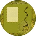 thumbnail image 1 of Ahgly Company Indoor Round Patterned Dark Yellow Green Area Rugs, 8' Round, 1 of 6
