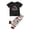 Black Kids, variant on Matching Family Pajamas Sets Christmas PJ's with Christmas Printed Long Sleeve Tee and Bottom Loungewear Sleepwear