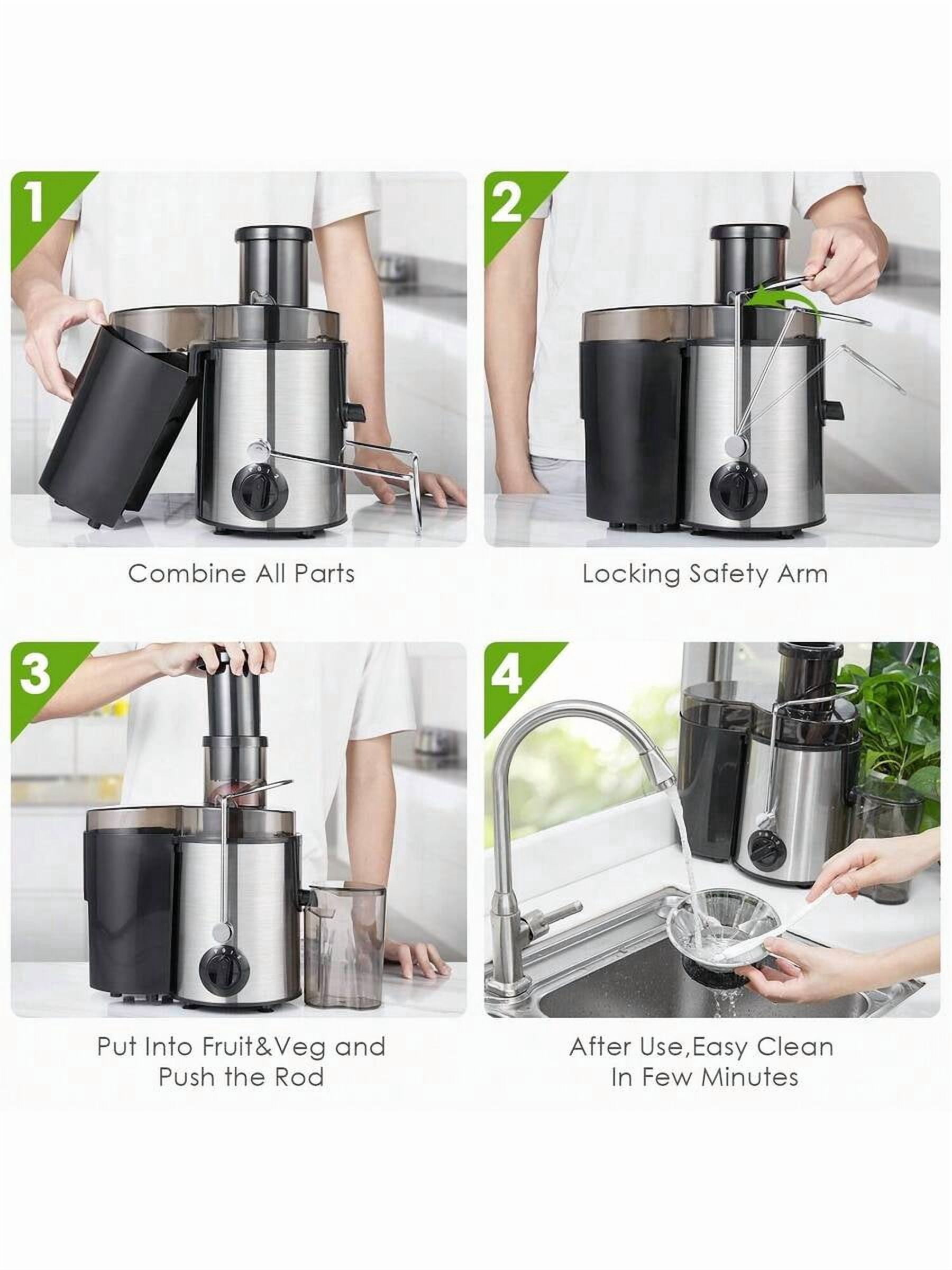 Juicer Machines,3 Speed Control,Juicer Whole Fruit And Vegetables, Centrifugal Juicer Extractor Max Power 400W,Cleaning Brush And Juicing Recipe Included