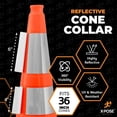 thumbnail image 5 of White + HIP Reflector Tape Cone Collar Set for Orange Traffic Cones - 4 Inch and 6 Inch Collars for Wide Body Safety Cones 36 Inch Height – High Visibility Reflective Tape Stickers, 5 of 8