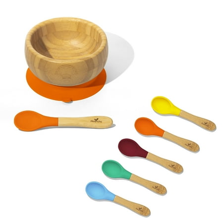 Baby Bowl   Spoon | Bamboo & Silicone