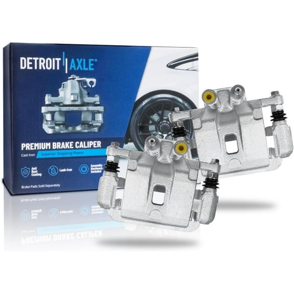 Detroit Axle - 2pc Rear Brake Calipers for 2009 2010 2011 Hyundai Genesis Disc Brake Calipers with Brackets Replacement Brake Calipers Assembly