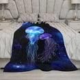 thumbnail image 3 of Jellyfish Blanket Jellyfish Gifts for Girls Women Jellyfish Throw Blanket for Kids Adults Soft Warm Cozy Fleece Blanket for Couch Sofa 40"x50", 3 of 6