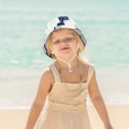 thumbnail image 4 of dmqupv Bucket Hats for Kids Baby Sun Hat UPF 50+ Sun Protection Wide Brim Baby Bucket Hat Breathable Fabric Summer Beach Hat Suitable For Boys And Girls E,One Size, 4 of 5