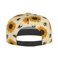 thumbnail image 4 of Fotbe Sunflowers And Bee Flat Bill Visor Cap Classic Snapback Hat Polyester Foam Trucker Hat Trucker Cap Adjustable Baseball Cap, 4 of 9