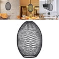 thumbnail image 3 of Vintage Style Iron Wire Lampshade Metal Mesh Lampshade Lighting Fixture Cover for Coffee Shop Farmhouse Hotel Coffee Shop Decoration Black, 3 of 7