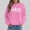 Pink, variant on Oversized Sweatshirts for Women Crewneck Basic 2026 Top Long Sleeve Loose Fit Pullover Sweater Paris Print