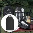 thumbnail image 4 of Bolsa para utensilios de camping ligera con correas elásticas y tela Oxford resistente al desgaste Sin patrón negro, 4 of 9