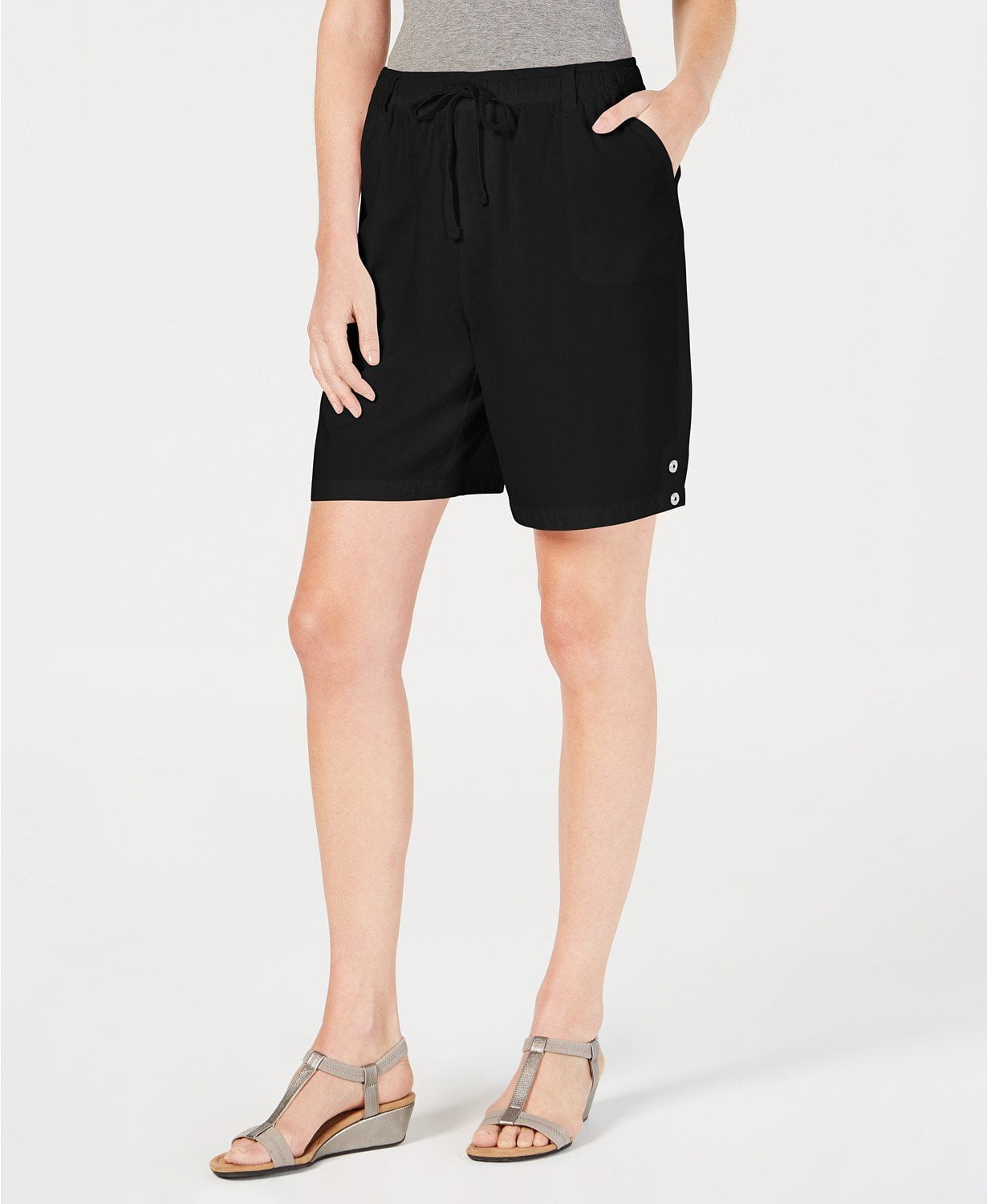 Karen Scott Petite Cotton Lisa Pull-On 