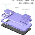 thumbnail image 2 of Compatible with iPhone 13 Pro Max Slide Camera Case Sliding Lens Cover with Hidden Kickstand 4 Corners Shockproof Heavy Duty Protective Hard PC + Soft TPU for Men Women Purple, 2 of 16