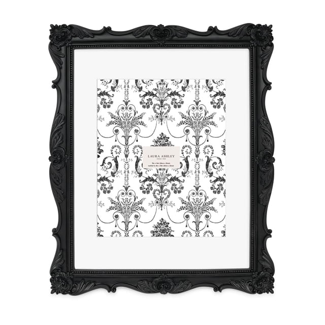 Marco de fotos Laura Ashley negro ornamentado 28x35 cm resina